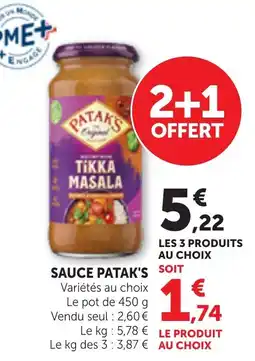 Bi1 PATAK'S Sauce offre