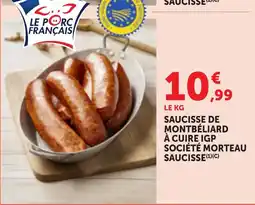 Bi1 Saucisse de montbéliard à cuire igp société morteau saucisse offre