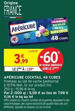 Intermarché Apéricube Cocktail offre