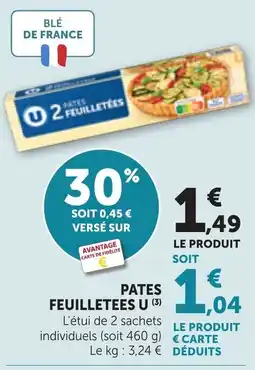 Maximarché U PATES FEUILLETEES offre