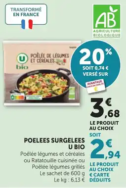Maximarché U BIO Poêlée légumes et céréales offre