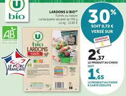 Maximarché U bio LARDONS offre