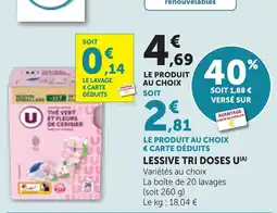 Bi1 U Lessive Tri Doses offre