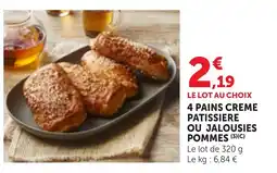 Bi1 PAINS CRÈME PATISSIERE offre