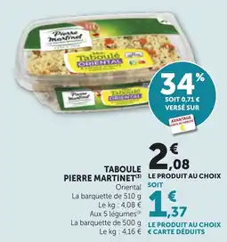 Maximarché Pierre Martinet Taboule offre
