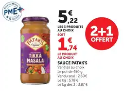 Maximarché PATAK'S Sauce offre
