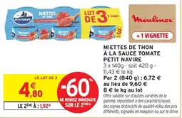 Intermarché Petit Navire Miettes de thon offre