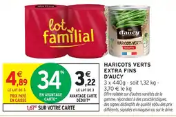 Intermarché D'aucy Haricots verts offre