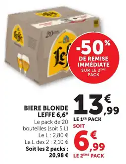 Bi1 LEFFE BIERE BLONDE offre