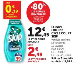 Bi1 SKIP Lessive liquide Cycle court offre