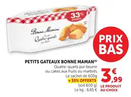 Maximarché Bonne Maman Petits Gâteaux offre