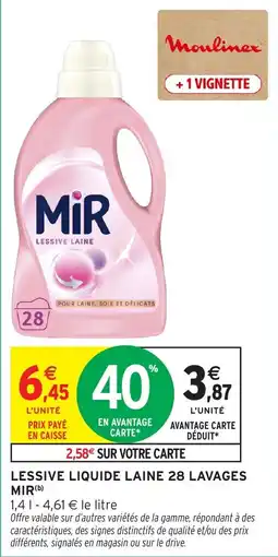 Intermarché Mir Lessive Laine offre