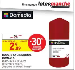 Intermarché Domédia Bougie cylindrique offre