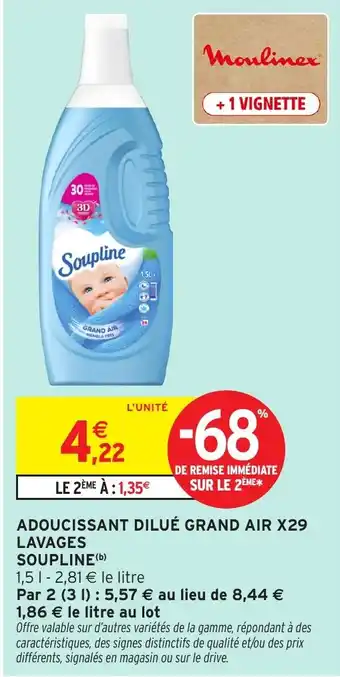 Soupline Adoucissant dilué Grand Air X29