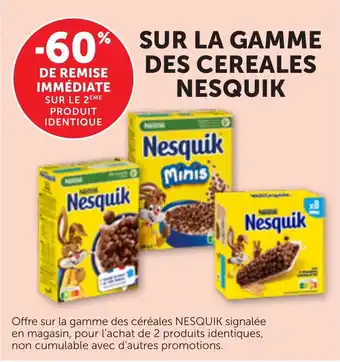 Nesquik sur la gamme des cereales