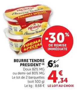 Bi1 President Beurre tendre offre