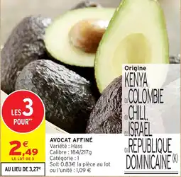 Intermarché AVOCAT AFFINÉ offre