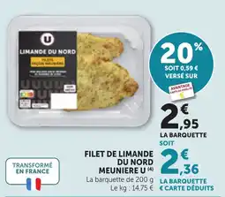 Bi1 Limande du Nord Filets Meunière U offre