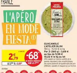 Intermarché L'atelier Blini Guacamole Extra offre