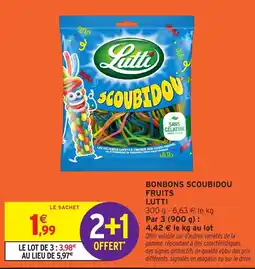 Intermarché Lutti Scoubidou Fruits offre