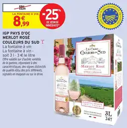Intermarché Les Chais Couleurs du Sud Merlot Rosé offre