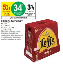Intermarché Leffe Bière d'Abbaye Ruby offre