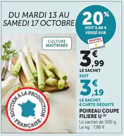 Maximarché U Poireau coupe filiere offre