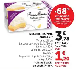 Maximarché Bonne Maman Tarte au citron offre