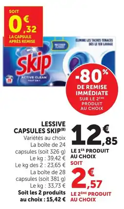 Maximarché SKIP Lessive capsules offre
