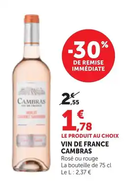 Maximarché CAMBRAS VIN DE FRANCE offre