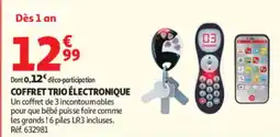 Auchan COFFRET TRIO ÉLECTRONIQUE offre