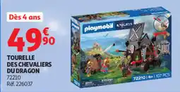 Auchan Playmobil Tourelle des Chevaliers du Dragon offre