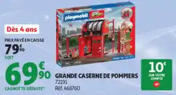 Auchan Playmobil Grande caserne de pompiers offre