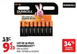 Auchan DURACELL PILES POWERBOOST offre