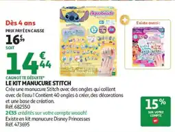 Auchan Aquabeads LE KIT MANUCURE STITCH offre