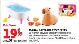 Auchan Pets Alive Maman capybara et ses bébés offre