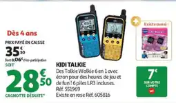 Auchan KIDI TALKIE offre