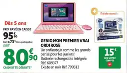 Auchan Genio Mon Premier Vrai Ordi Rose offre