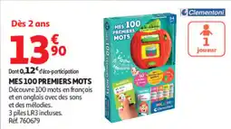 Auchan Clementoni MES 100 PREMIERS MOTS offre