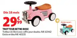 Auchan TROTTEUR RETRO ROSE offre