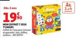 Auchan T'choupi MON COFFRET 7 JEUX offre