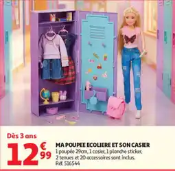 Auchan MA POUPEE ECOLIERE ET SON CASIER offre