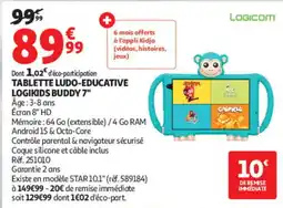 Auchan LOGIKIDS BUDDY 7" offre