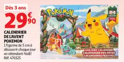 Auchan POKÉMON CALENDRIER DE L'AVENT offre