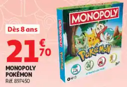 Auchan MONOPOLY POKÉMON offre