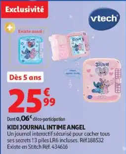 Auchan Vtech KIDI JOURNAL INTIME ANGEL offre