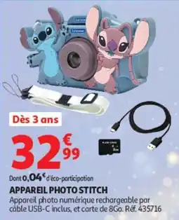Auchan Lexus Appareil photo Stitch offre