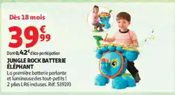 Auchan JUNGLE ROCK BATTERIE ÉLÉPHANT offre
