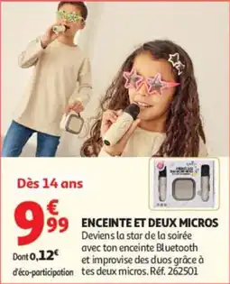 Auchan ENCEINTE ET DEUX MICROS offre