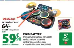 Auchan KIDI DJ BATTERIE offre